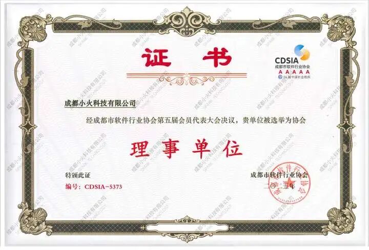 PG官方科技公司是成都软件协会理事单位
